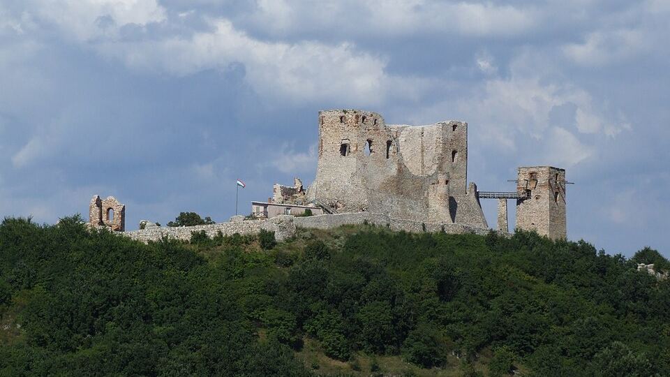 Csesznek Castle on the hilltop