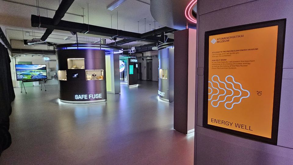 Interactive exhibition space of the Nuclear Energy Museum in Paks